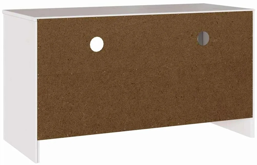 vidaXL Τηλεοπτική Βάση Λευκό 99 x 43 x 55 εκ. Μασίφ ξύλο πεύκου