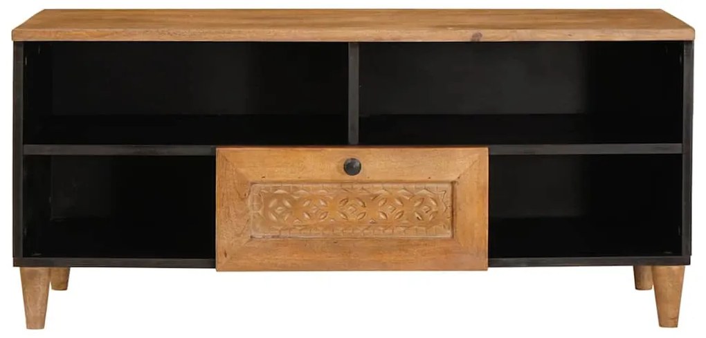 vidaXL Ντουλάπι TV Ανοιχτό καφέ 105 x 33 x 46 εκ Μασίφ ξύλο μάνγκο