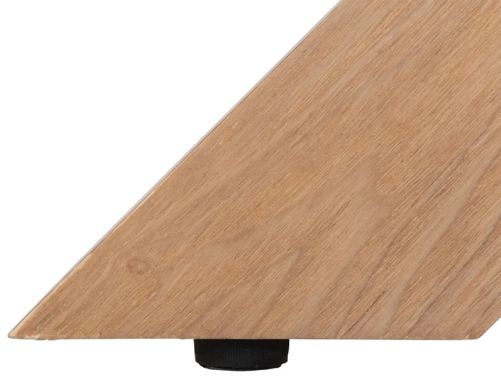 ΤΡΑΠΕΖΙ PAOLO HM9853 MDF ΜΕ ΚΑΠΛΑΜΑ ΦΡΑΞΙΝΟΥ-ΠΟΔΙΑ RUBBERWOOD-ΦΥΣΙΚΟ 180x90x75Yεκ