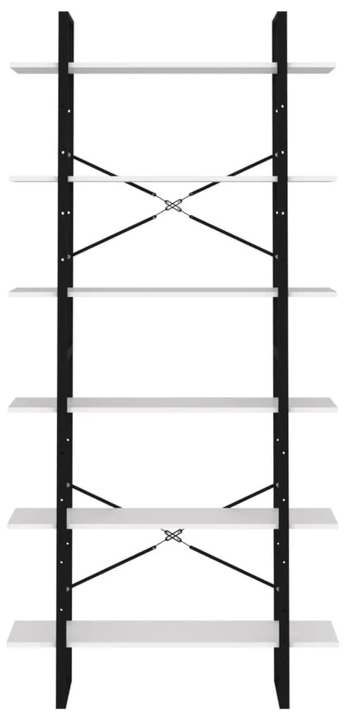 vidaXL Ραφιέρα Λευκή 100 x 30 x 210 εκ. από Μοριοσανίδα