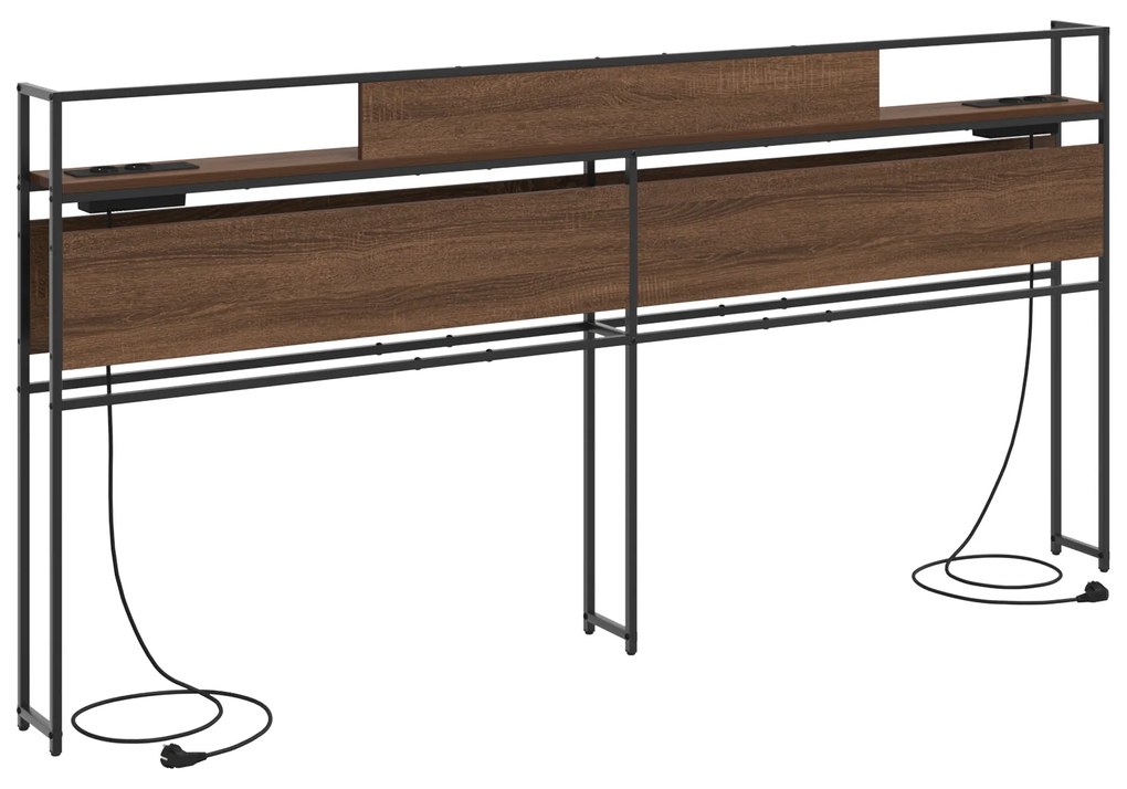 vidaXL Κεφαλάρι Αποθήκης Καφέ δρυς 180 cm Επεξεργασμένο ξύλο