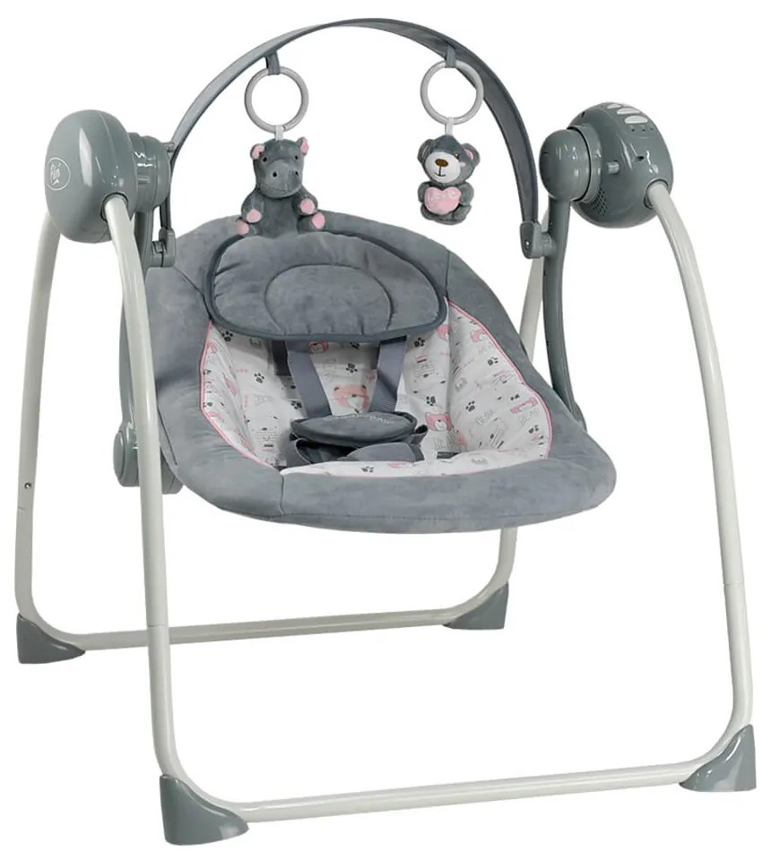Ηλεκτρικό Ρηλάξ - Κούνια (0-6 Μηνών/Έως 9kg) Bebe Stars Flora 2 In 1 Pink 252-185