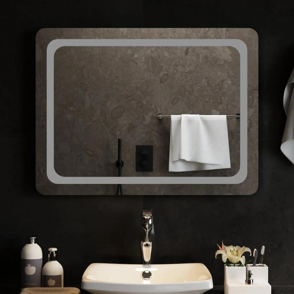 Καθρέφτης Μπάνιου με LED 80x60 εκ. - Διαφανές