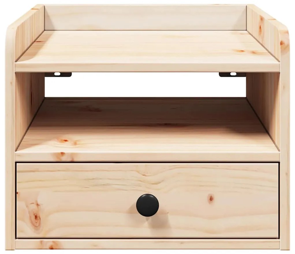 vidaXL Κομοδίνο με συρτάρι Καφέ 38 x 36 x 29.5 εκ Μασίφ ξύλο πεύκου