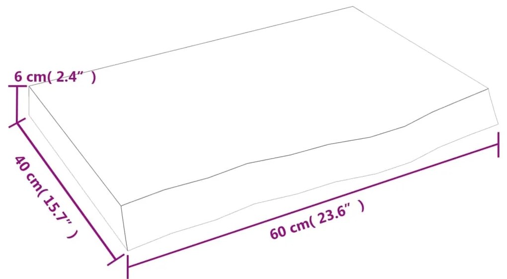 ΡΑΦΙ ΤΟΙΧΟΥ ΣΚΟΥΡΟ ΚΑΦΕ 60X40X(2-6) ΕΚ. ΕΠΕΞ. ΜΑΣΙΦ ΞΥΛΟ ΔΡΥΟΣ 363769