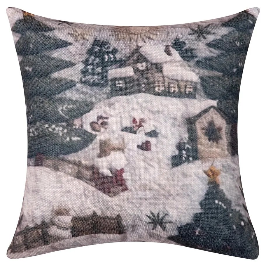 Χριστουγεννιάτικη Μαξιλαροθήκη (45x45) Silk Fashion ks2026-28
