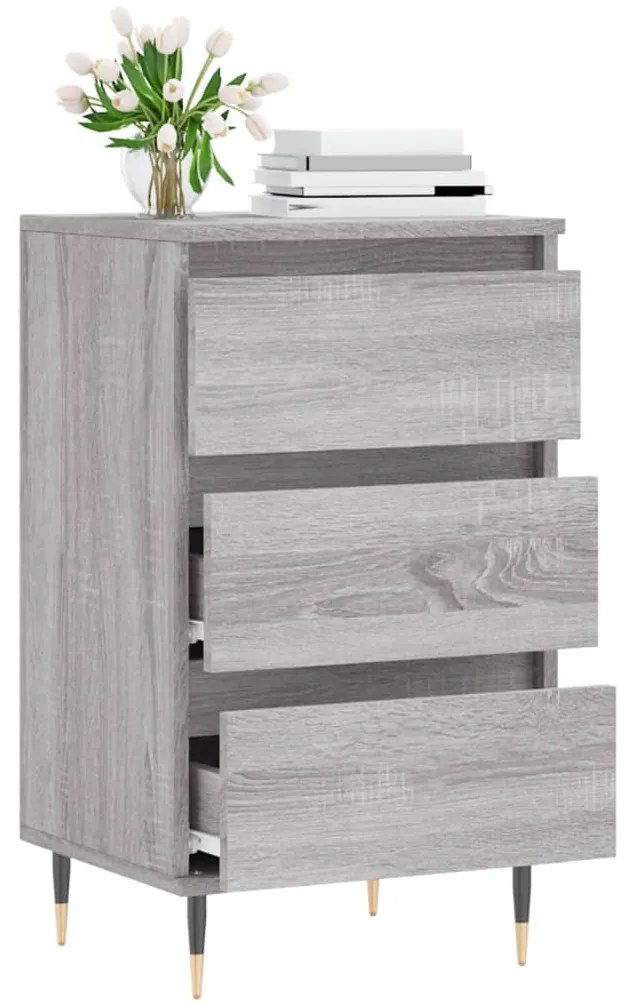 vidaXL Συρταριέρα Γκρι Sonoma 40 x 35 x 70 εκ. από Επεξεργασμένο Ξύλο