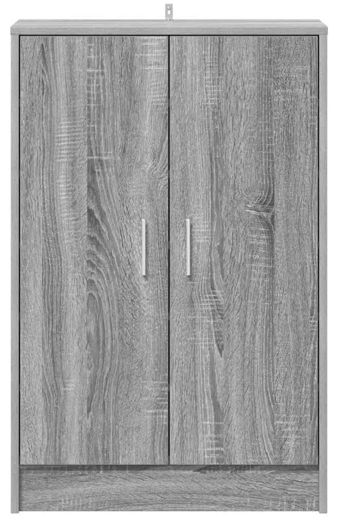 vidaXL Παπουτσοθήκη Γκρι Sonoma 60 x 35 x 92 εκ. Επεξεργασμένο Ξύλο