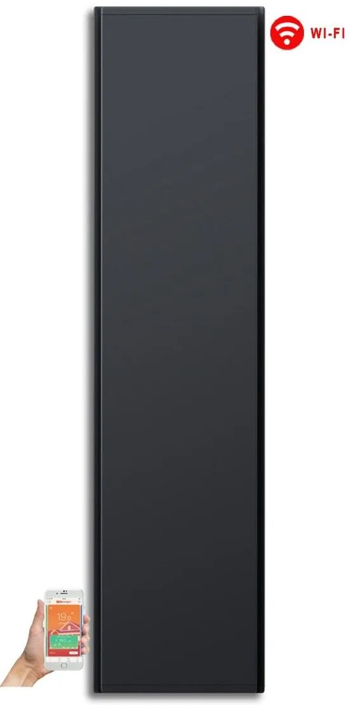Radialight Icon WiFi 2000 Watt Ανθρακί - Κάθετο Ψηφιακό Σώμα Θέρμανσης