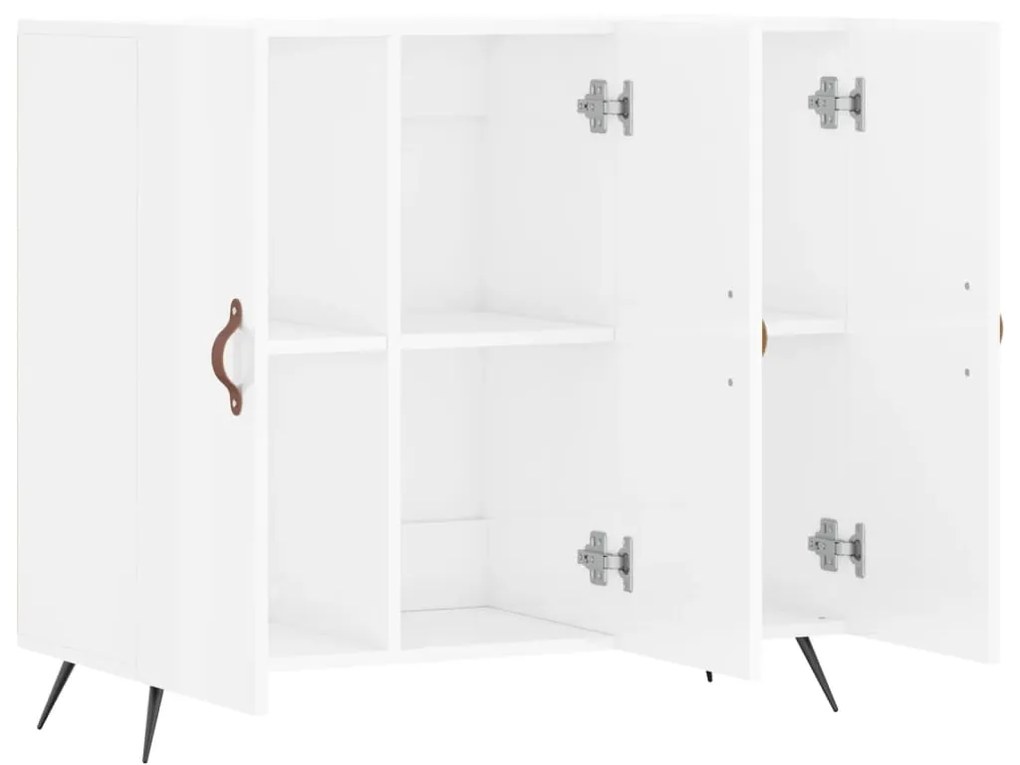 vidaXL Ντουλάπι Γυαλιστερό Λευκό 90 x 34 x80 εκ. Επεξεργασμένο Ξύλο
