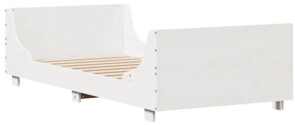 vidaXL Σκελετός Κρεβ. Χωρίς Στρώμα Λευκό 90x200 εκ Μασίφ Πεύκο