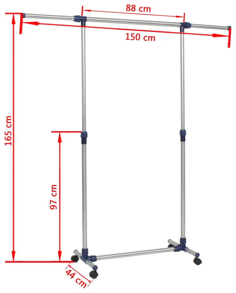 ΚΡΕΜΑΣΤΡΑ ΔΑΠΕΔΟΥ ΡΥΘΜΙΖΟΜΕΝΗ ΑΣΗΜΙ 165X44X150 ΕΚ. ΑΝΟΞ. ΑΤΣΑΛΙ 245625