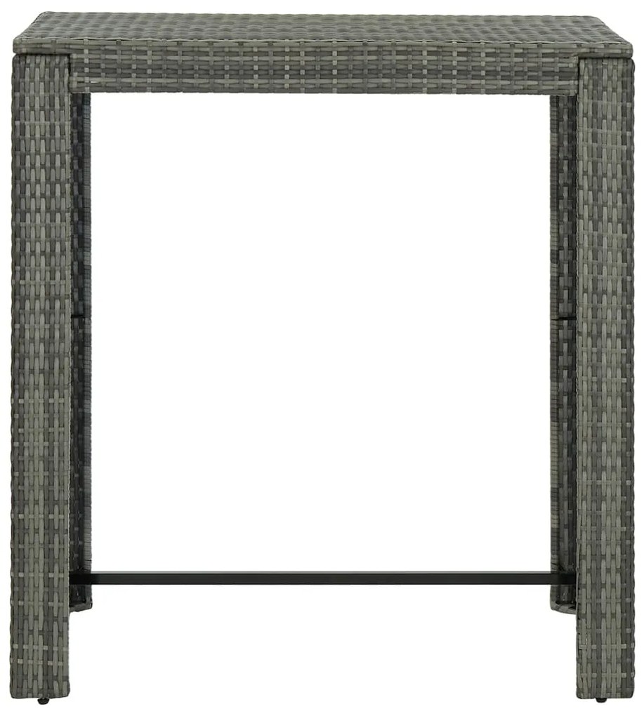 vidaXL Τραπέζι Μπαρ Κήπου Γκρι 100x60,5x110,5 εκ. από Συνθετικό Ρατάν