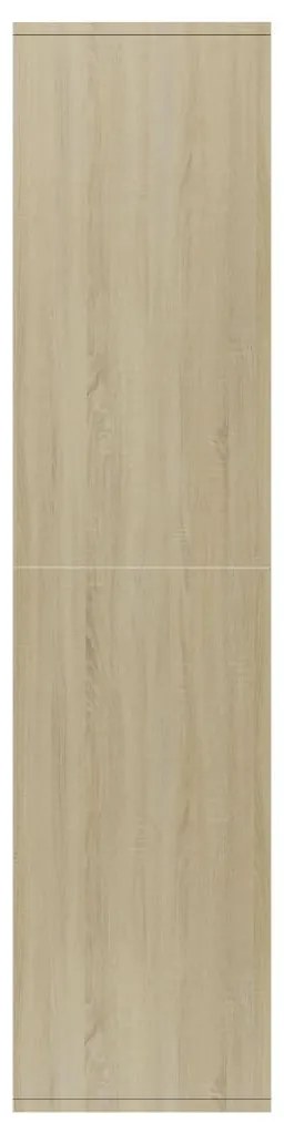 vidaXL Ραφιέρα/Βιβλιοθήκη Λευκή/Sonoma 66x30x130 εκ. από Μοριοσανίδα