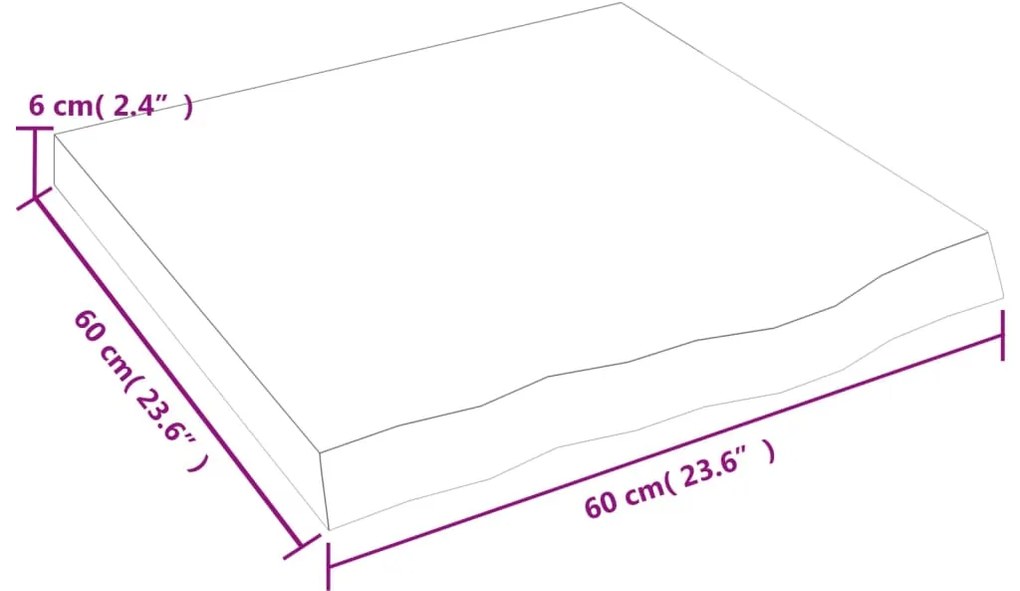 ΡΑΦΙ ΤΟΙΧΟΥ 60X60X(2-6) ΕΚ. ΑΠΟ ΑΚΑΤΕΡΓΑΣΤΟ ΜΑΣΙΦ ΞΥΛΟ ΔΡΥΟΣ 363535