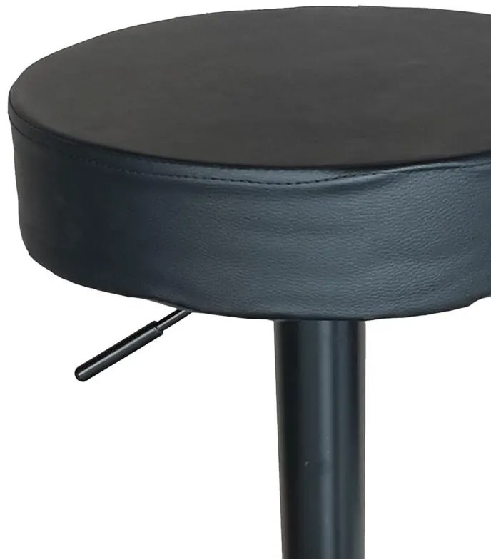 Σκαμπό μπαρ Dianors πτυσσόμενο pu μαύρο-βάση μαύρο μέταλλο 38x38x75εκ 2αδα 38x38x75 εκ.