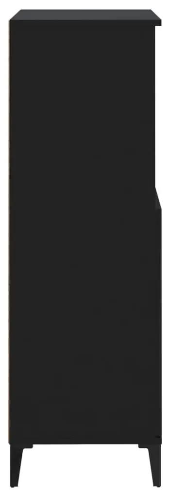 Ντουλάπι Μαύρο 60 x 36 x 110 εκ. από Επεξεργασμένο Ξύλο - Μαύρο