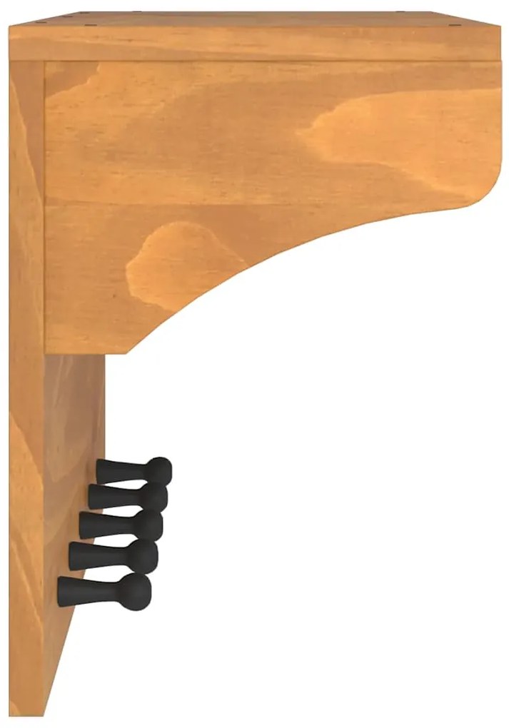 vidaXL Επίτοιχη κρεμάστρα παλτών SANDNES 87x30x42 εκ. Πεύκο μασίφ ξύλο