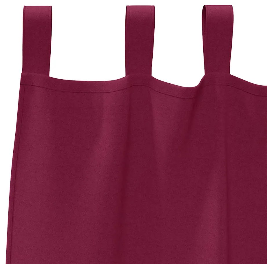 vidaXL Κουρτίνες με κουρτίνες 2 pcs Μπορντό 175x140εκ. Πολυεστέρας