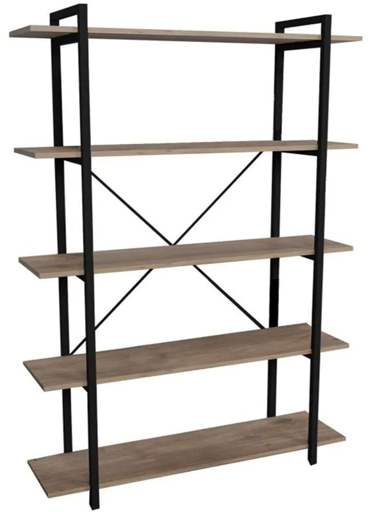 Βιβλιοθήκη Reson 321-000001 120x34x180cm Oak-Black