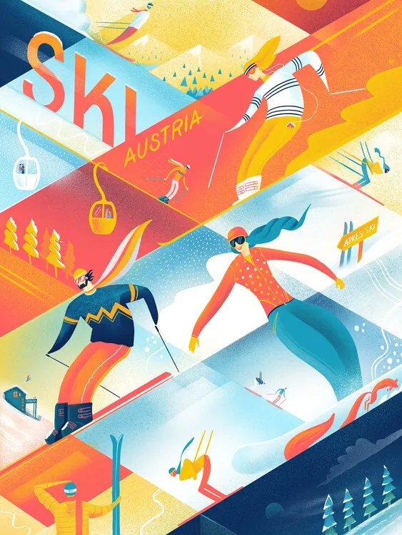 Εικονογράφηση Ski the Lines, Mark Harrison