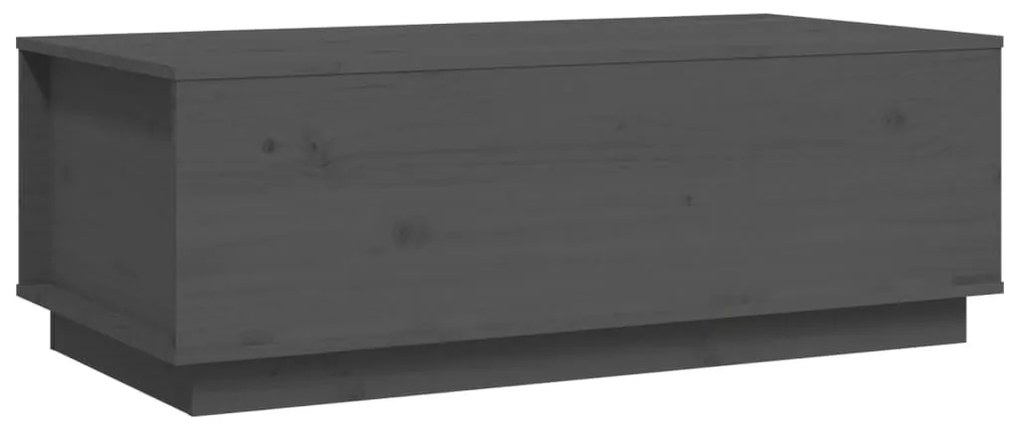 Τραπεζάκι Σαλονιού Γκρι 100x50x35 εκ. από Μασίφ Ξύλο Πεύκου - Γκρι
