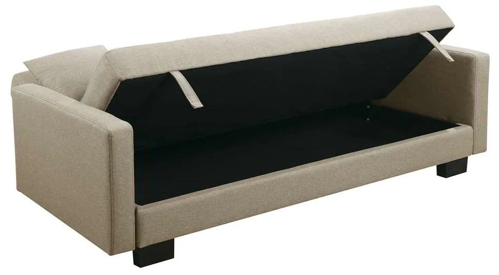Καναπές Κρεβάτι KELSO Ύφ.Cappuccino/Αποθ.Χώρος 197x81x80cm Bed:105x176x38cm