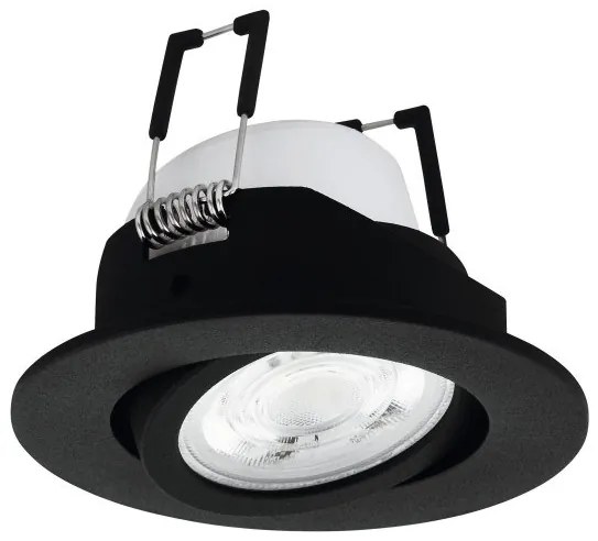 Έξυπνο Χωνευτό Σποτ Φωτιστικό Οροφής LED 4,7W RGB TW Κινητό 3CCT Dimmable Saliceto-Z Eglo-99669-Μαύρο 99669