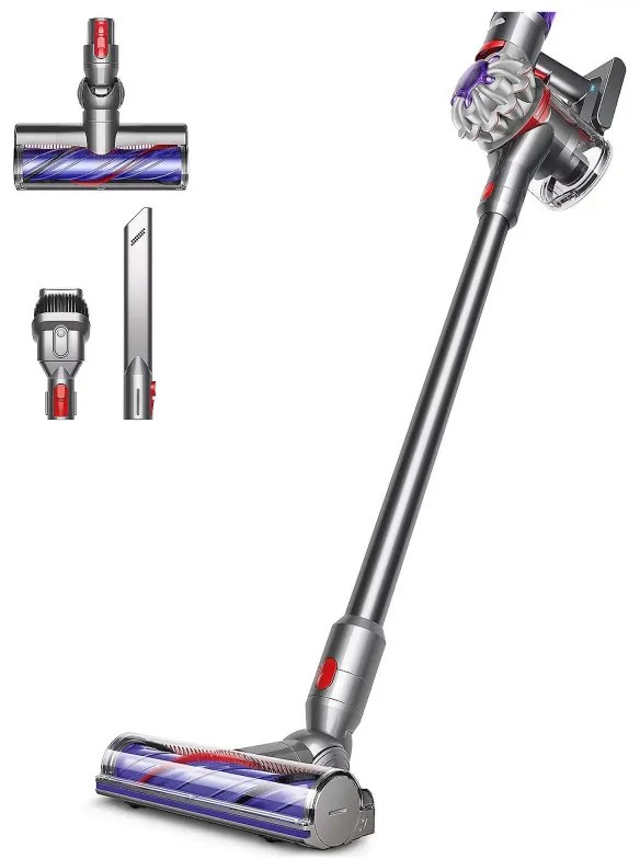 Ηλεκτρική σκούπα όρθιας τοποθέτησης Dyson V8 Advanced 492636-01, 130AW, 540ml, 110000 στροφές/λεπτό, Αυτονομία έως 40 λεπτά, HEPA, Ασήμι/Νικέλιο