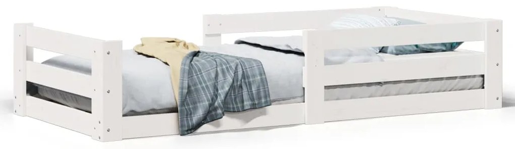 vidaXL Σκελετός Κρεβ. Χωρίς Στρώμα Λευκό 75x190 εκ Μασίφ Πεύκο
