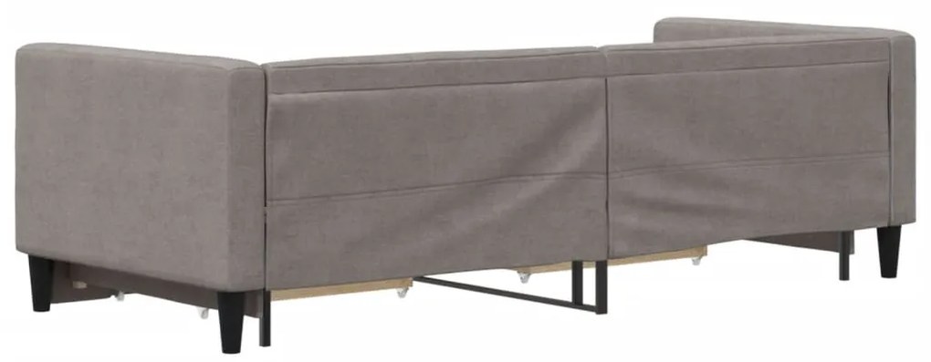 vidaXL Καναπές Κρεβάτι Συρόμενος Taupe 80x200 εκ. Υφασμάτινος Συρτάρια