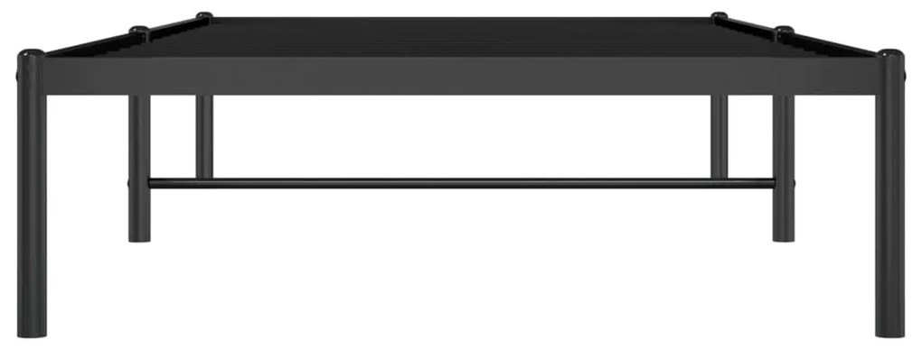 Πλαίσιο Κρεβατιού Μαύρο 90 x 190 εκ. Μεταλλικό - Μαύρο