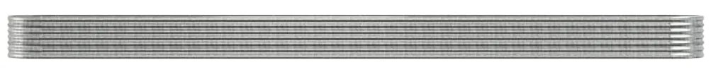 vidaXL Ζαρντινιέρα Ασημί 440x80x36 εκ. Γαλβανισμένος χάλυβας