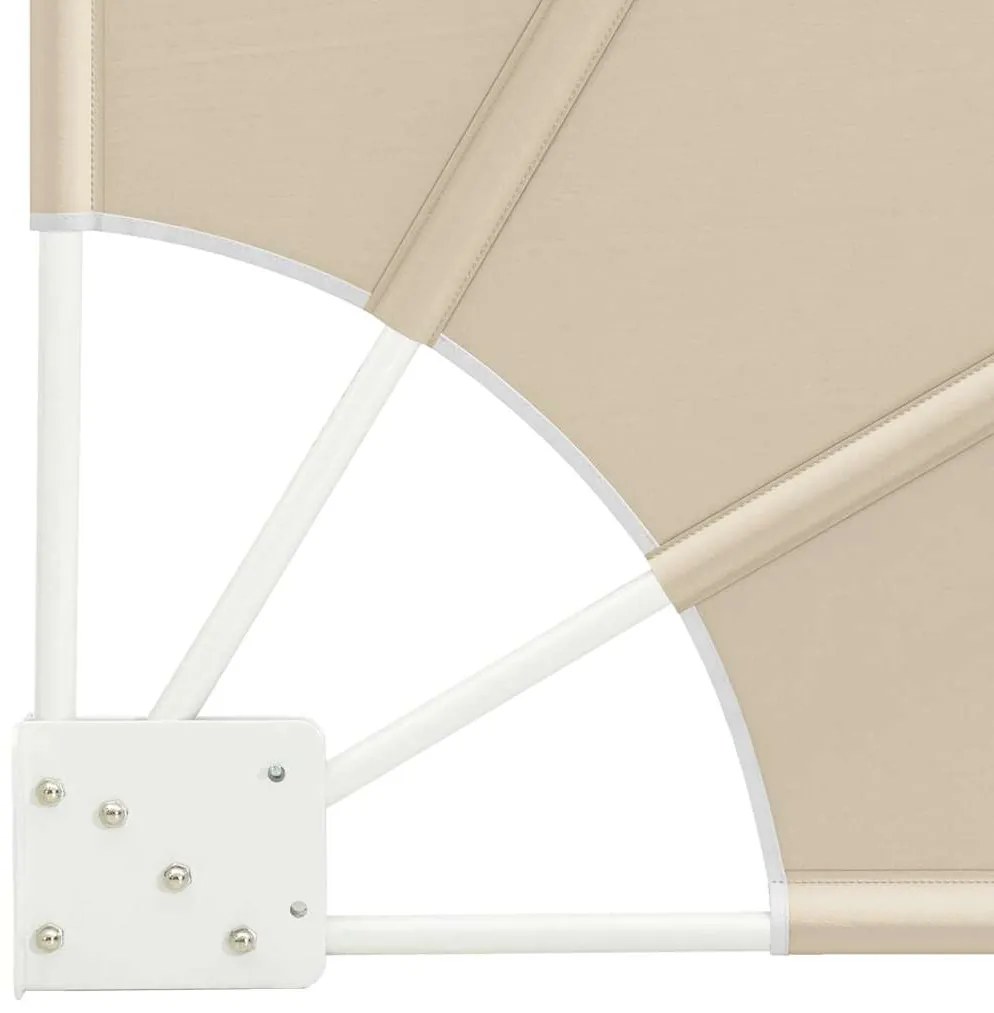 vidaXL Αδιάφανο σκίαστρο μπαλκονιού Μπεζ 160 x 160 cm ύφασμα