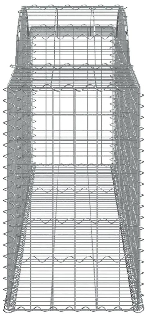 Συρματοκιβώτια Τοξωτά 20 τεμ. 300x50x80/100 εκ. Γαλβαν. Ατσάλι - Ασήμι