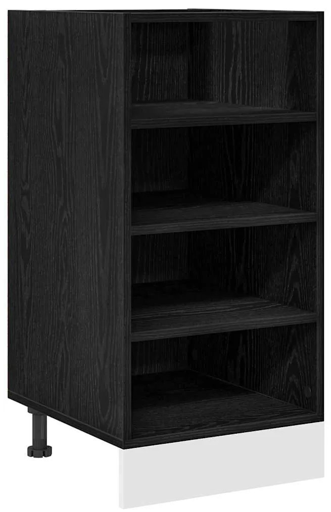 vidaXL Βάση Ντουλάπας Κουζίνας με ράφι Μαύρη δρυς 40 x 44,5 x 81,5 εκ.