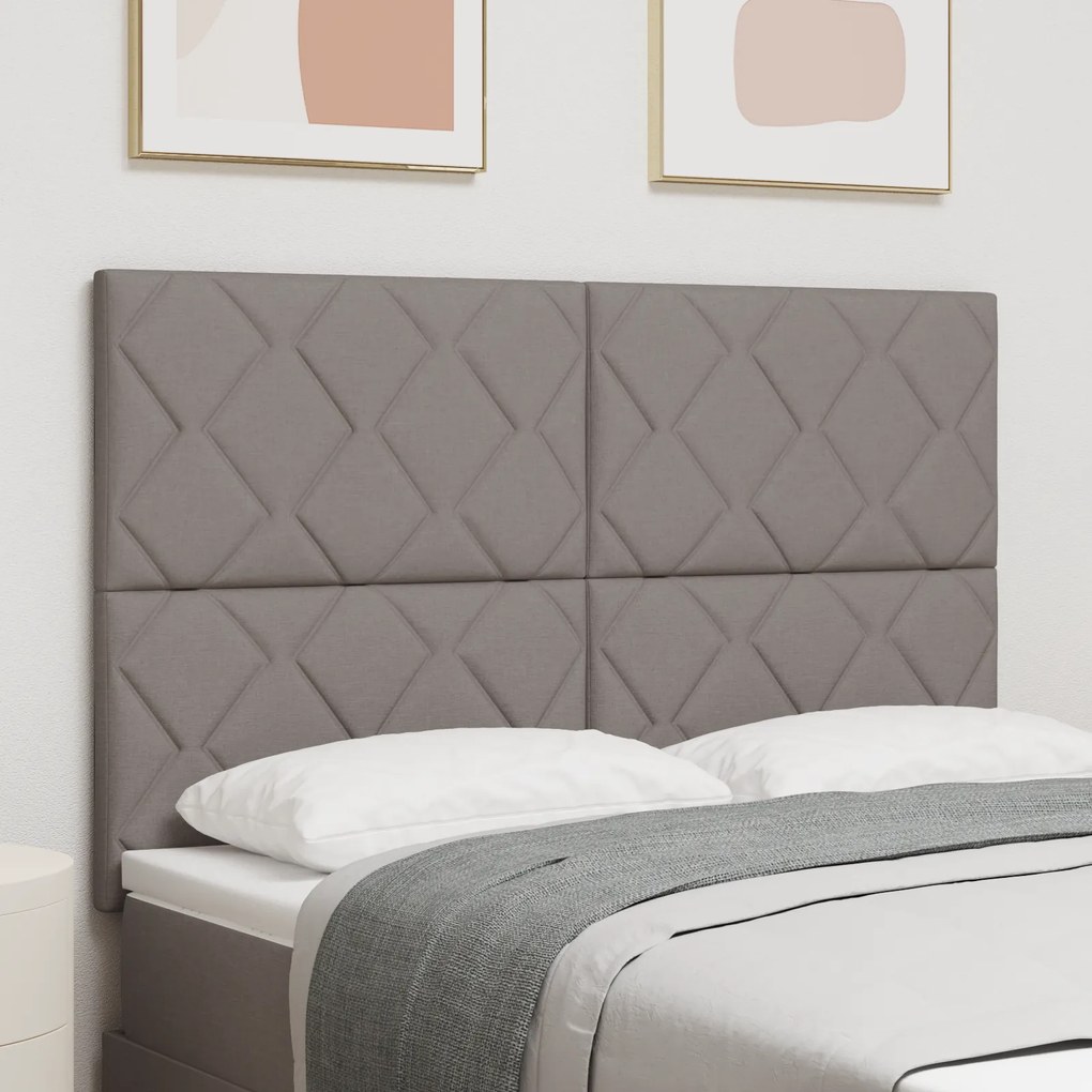 vidaXL Υφασμάτινο Κεφαλάρι Geometric με κεφαλάρι Taupe 140 cm ύφασμα