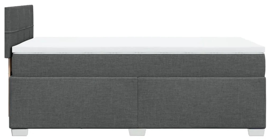 ΚΡΕΒΑΤΙ BOXSPRING ΜΕ ΣΤΡΩΜΑ ΣΚΟΥΡΟ ΓΚΡΙ 90X190 ΕΚ. ΥΦΑΣΜΑΤΙΝΟ 3285744