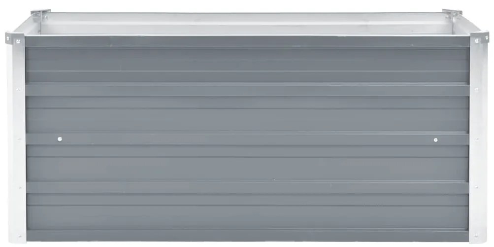 vidaXL Ζαρντινιέρα Υπερυψωμένη Γκρι 100x40x45 εκ. Γαλβανισμ. Χάλυβας