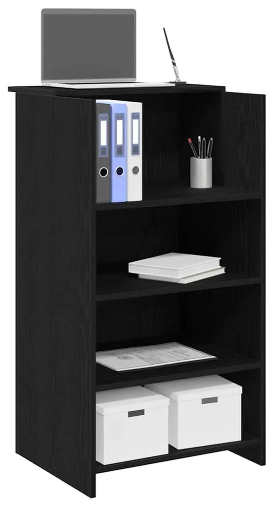 vidaXL Γραφείο υποδοχής Μαύρο 55x50x103,5 cm Κατασκευασμένο ξύλο