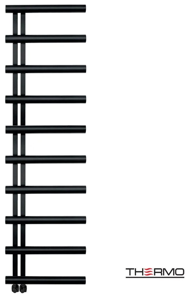 Thermo Accent Θερμαινόμενη πετσετοκρεμάστρα 176x50cm Silk Black ΔΕΝ ΠΕΡΙΛΑΜΒΑΝΤΟΝΤΑΙ ΔΙΑΚΟΠΤΕΣ &amp; ΑΝΤΙΣΤΑΣΕΙΣ