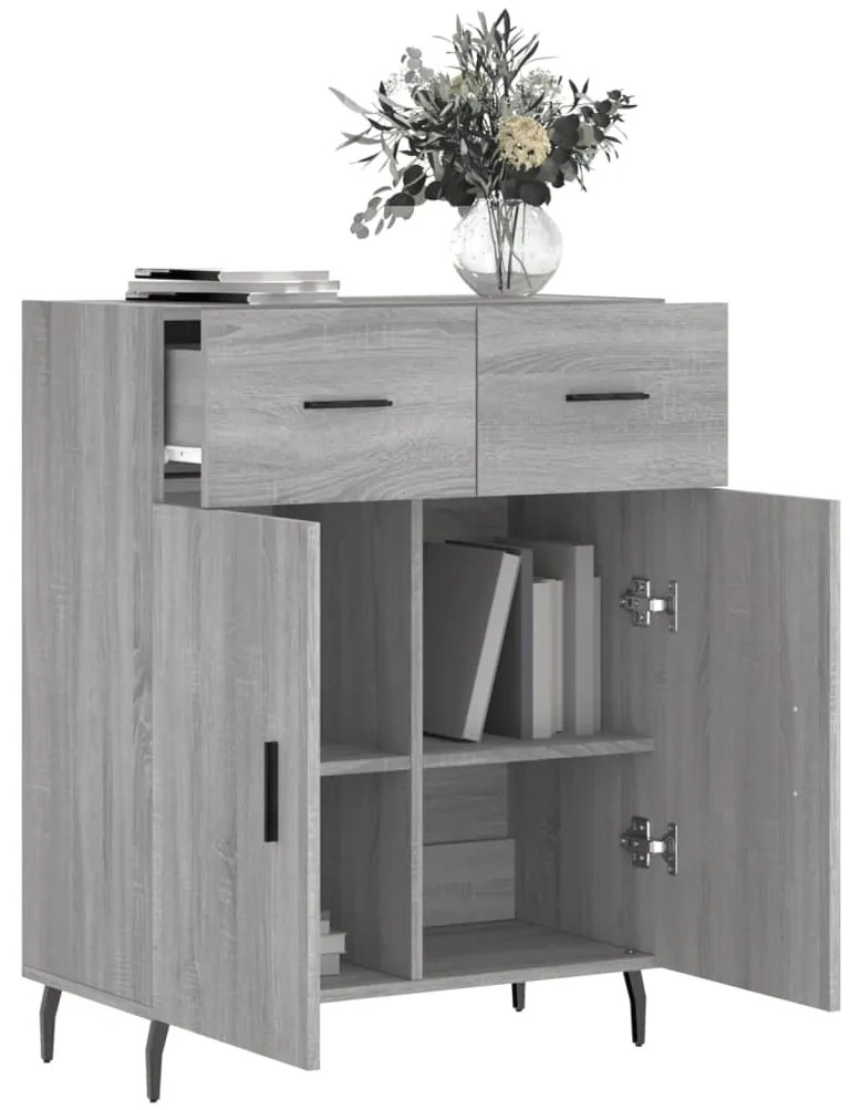 vidaXL Ντουλάπι Γκρι Sonoma 69,5 x 34 x 90 εκ. από Επεξεργασμένο Ξύλο