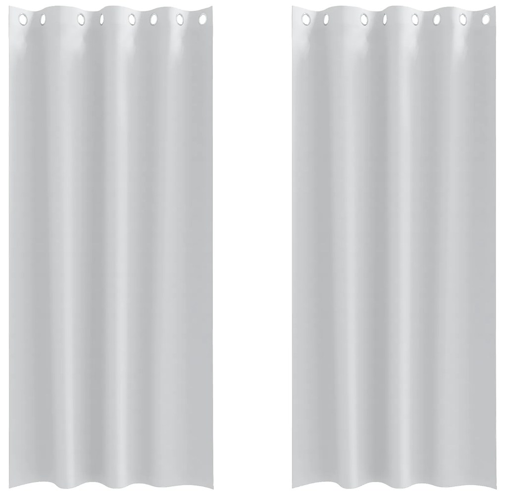 vidaXL Κουρτίνες 2 pcs Ανοιχτό Γκρι 225 x 140 εκ. Πολυεστέρας