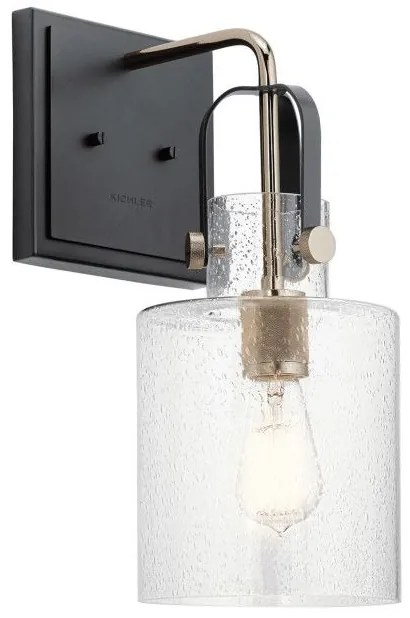 Απλίκα Φωτιστικό Τοίχου 1xE27 Kitner Quintiesse Elstead Lighting QN-KITNER1-PN Νίκελ Ματ
