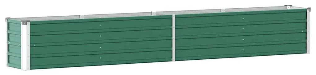 vidaXL Ζαρντινιέρα Υπερυψωμένη Πράσινη 320x40x45 εκ. Γαλβαν. Χάλυβας