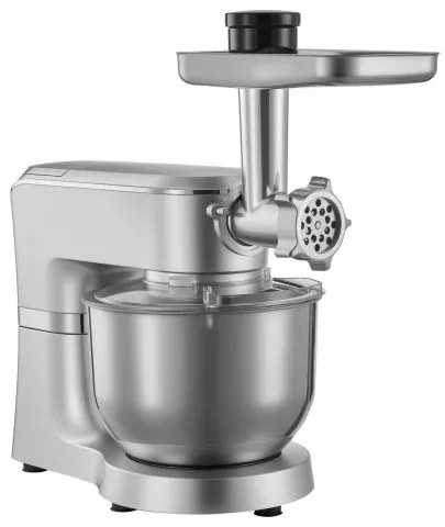 VEVOR Stand Mixer, 6 L Electric Kitchen Mixer, 1500W Dough-Mixer, 6+P Speeds Tilt-head Food-Mixer with 1.5 L Blender Cup, Stainless Steel Bowl, Dough Hook, Whisk, Beater, for Baking, Mixing, Silver