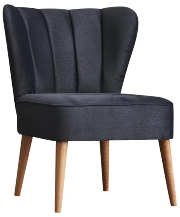 Καρέκλα Layla Megapap υφασμάτινη χρώμα ανθρακί 67x50x80εκ.