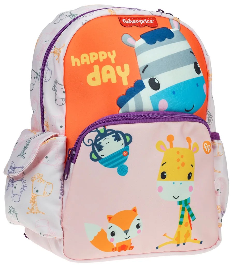 Σχολική Τσάντα Νηπιαγωγείου (25x15x33) Fisher Price Zebra