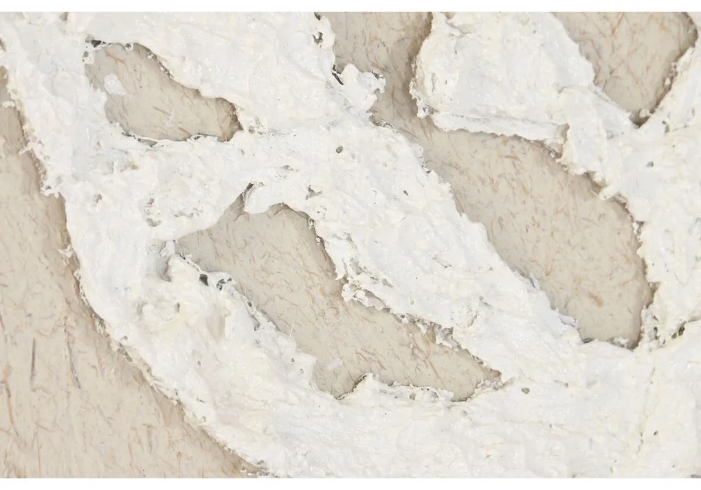 Καμβάς Home ESPRIT Λευκό Μπεζ Φύλλο φυτού Cottage 62,5 X 3,5 X 62,5 CM (x2)