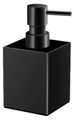 Dispenser Αντλία Σαπουνιού 500ml Επιτραπέζιο 7x7x15,5 cm Brass Black Mat Sanco Metallic Bathroom Set 90352-M116